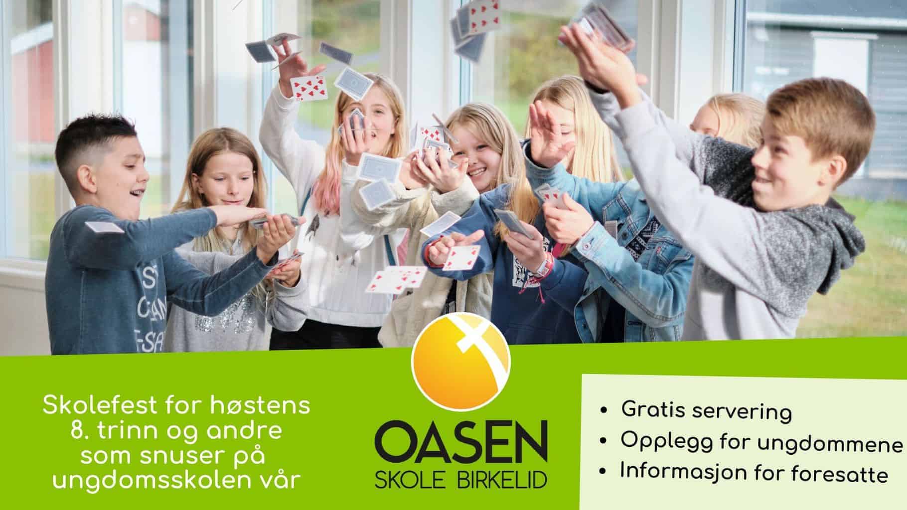 Featured image for “Åpen skolefest for høstens 8. trinn – kom og se ungdomsskolen vår”
